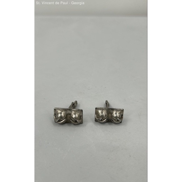 Vintage 925 Sterling Silver Adult Hand Full of Breast Cufflinks Great Condition